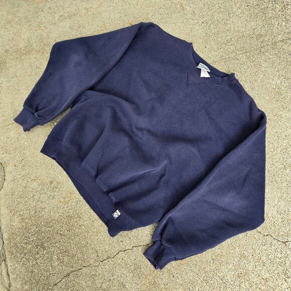 Vtg 90s DISCUS ATHLETIC by Tultex Earthtone Crewneck Sweatshirt Lg Fit USA Made - Picture 2 of 6